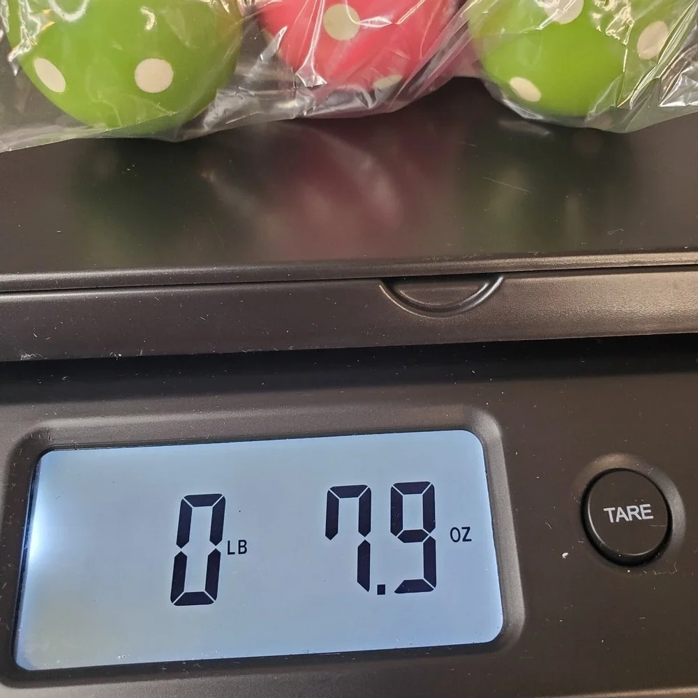 Polka Dot Ceramic Ball (4) Drawer Pulls Round Handles - 2‎ Lime Green, 2 Pink